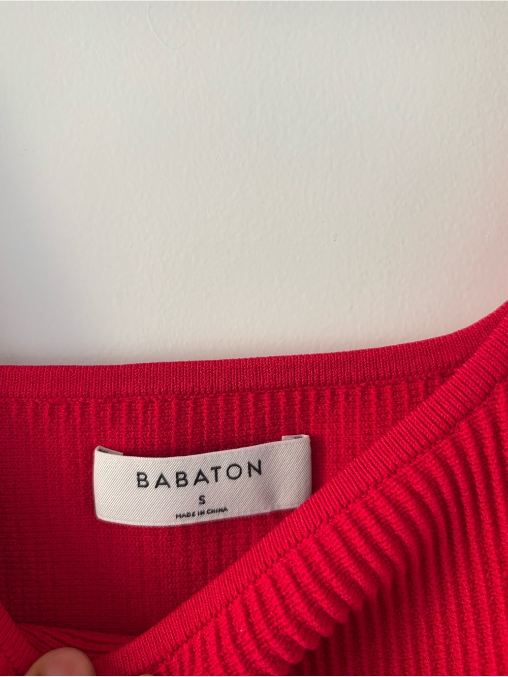Babaton Red Ribbed Tank Top - Picture 4 of 4